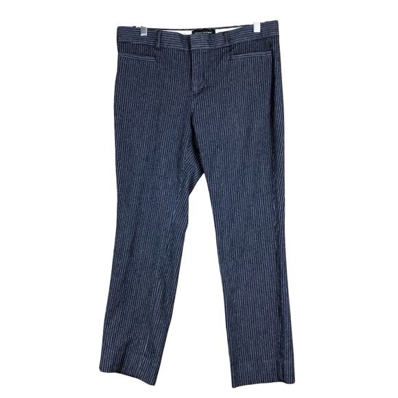 Banana Republic Womens Pants Blue Striped Jackson Fit Stretch 8 - Picture 1 of 12